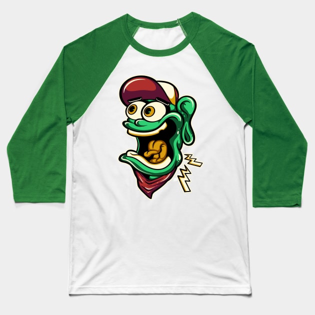 shocked Baseball T-Shirt by Behold Design Supply